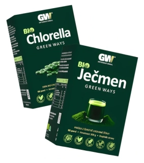 Green Ways Ječmen 300 g + Chlorella 330 g - 1320 tbl.